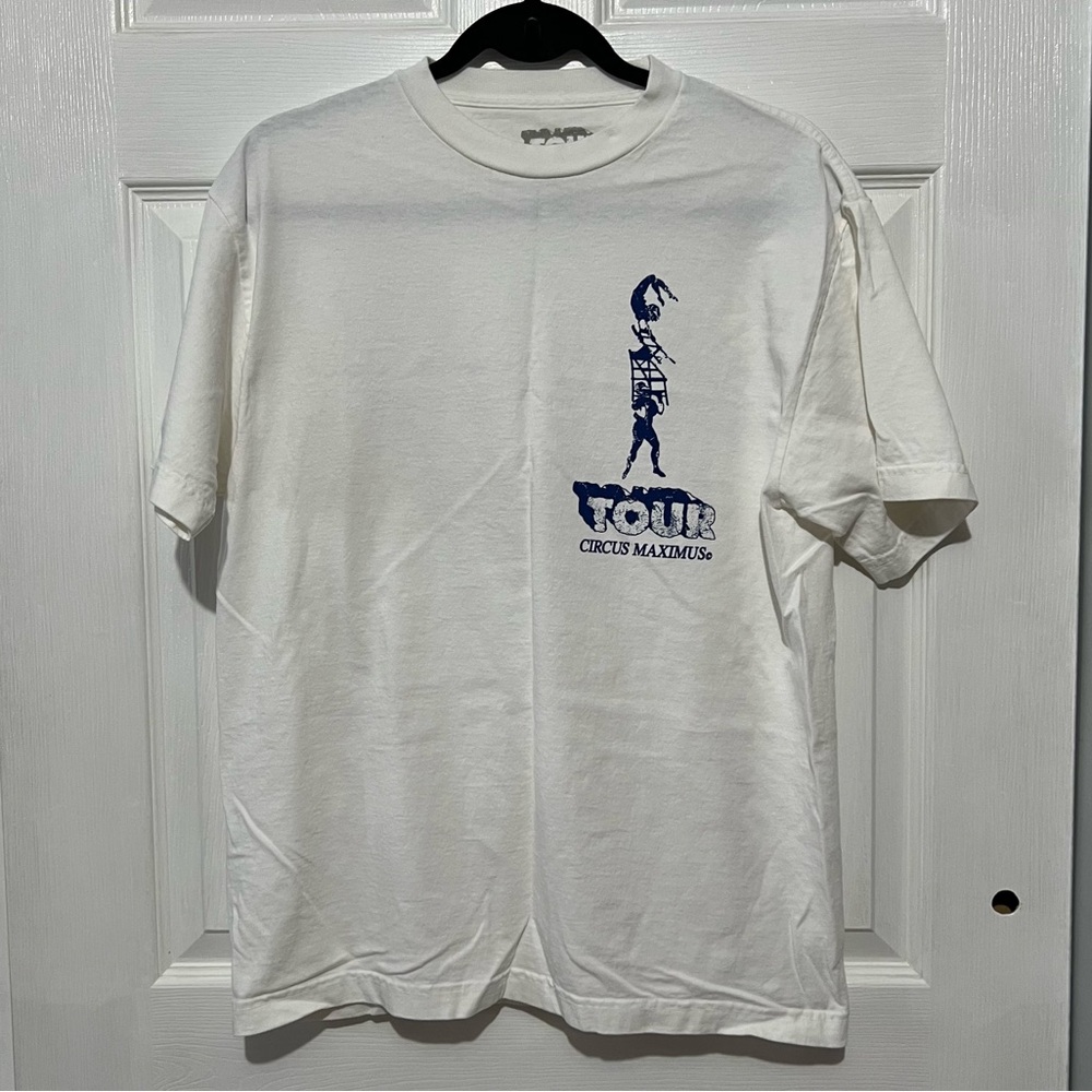 💗‎ Travis Scott - 2023 Circus Maximus Tour White Graphic T-Shirt Merch